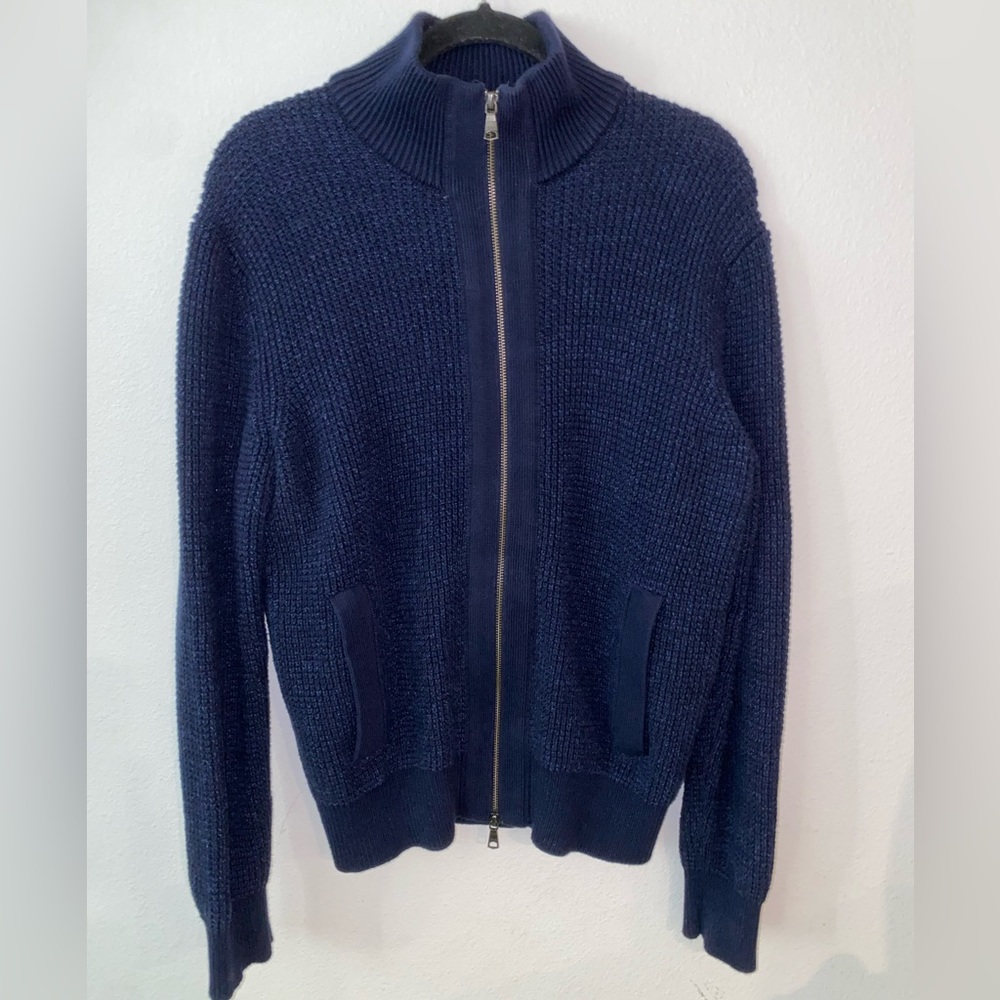 Men’s knitted jacket navy blue